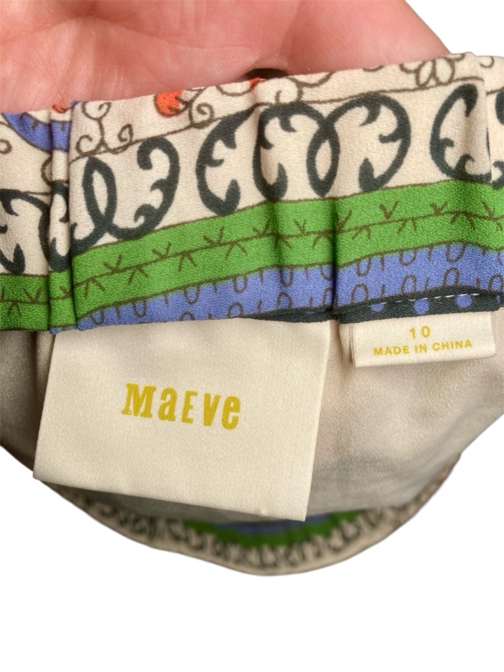 Maeve Anthropologie boho floral paisley handkerchief skirt Size 10 - Picture 5 of 6